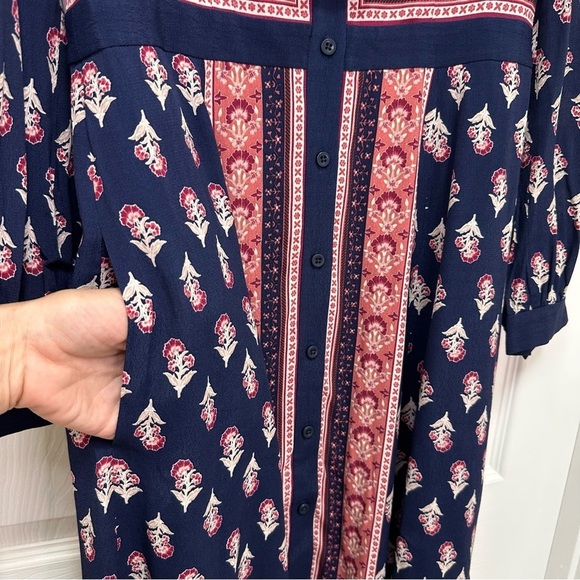 NWT Gal Meets Glam Carlene Long Sleeve Fit & Flare Navy Floral Dress Size 4 - Picture 10 of 12